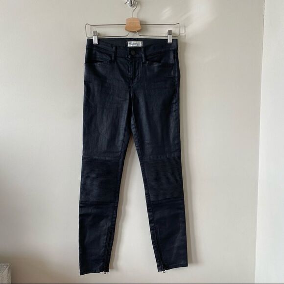 MADEWELL-COATED Skinny Moto Ribbed Knee Jeans - Picture 2 of 13
